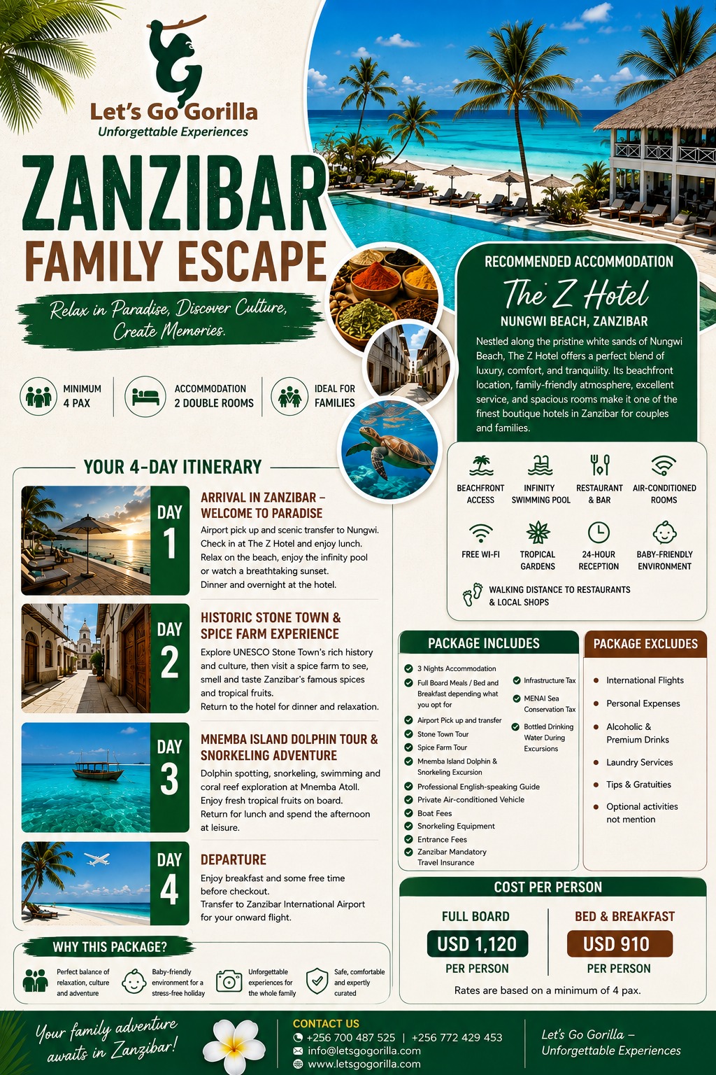 Zanzibar Family Escape