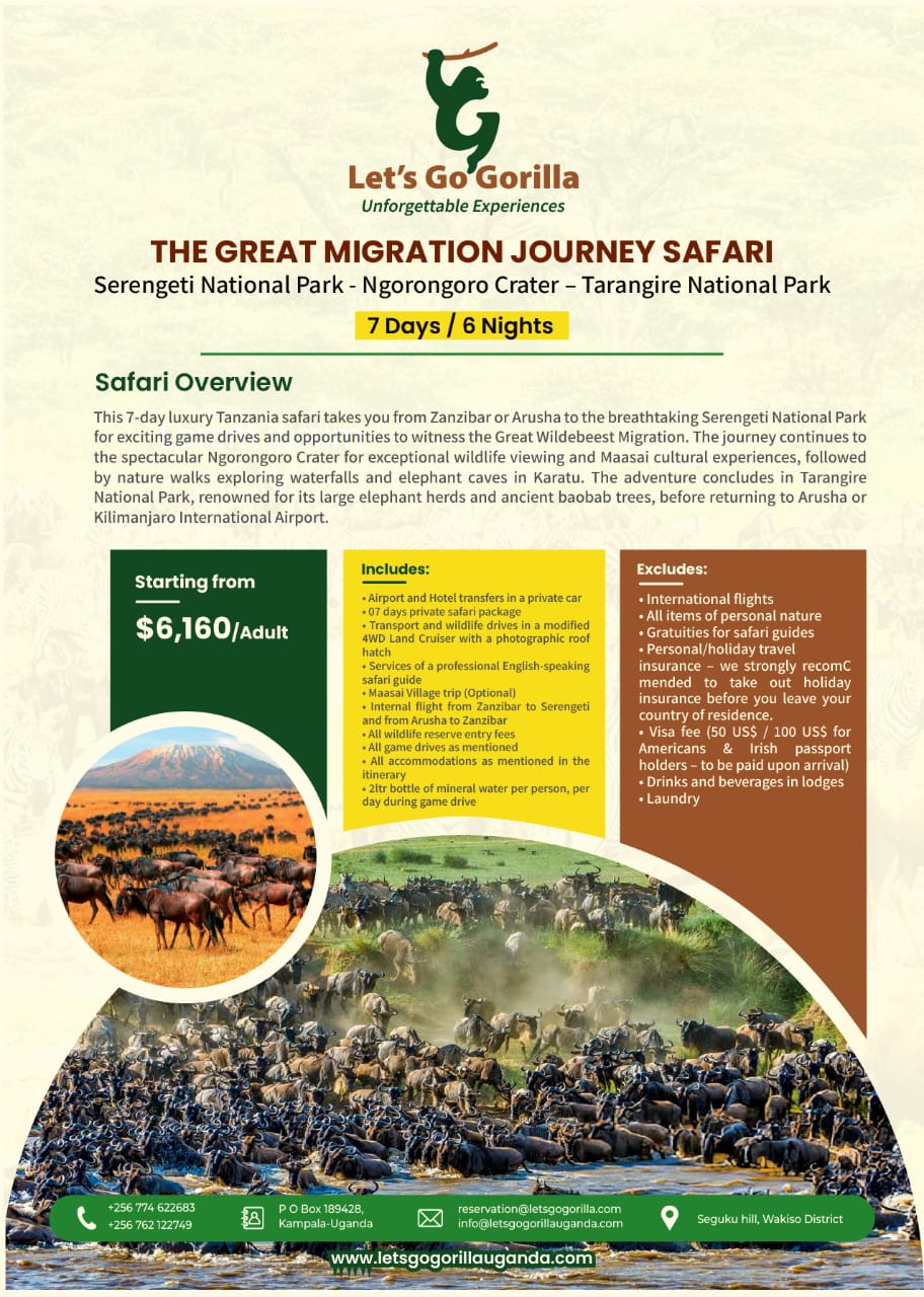 The Great migration Wild beest
